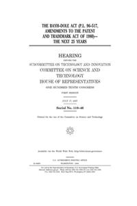 The Bayh-Dole Act (P.L. 96-517, amendments to the Patent and Trademark Act of 1980)