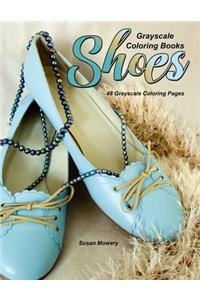 Grayscale Coloring Books Shoes