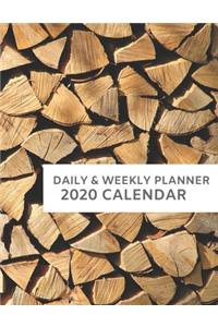 2020 Planner, Year Daily Weekly Calendar Planner with Firewood