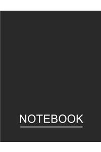 Black Cover Unlined Notebook