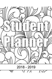 Wave School Planner: School Year 2018 - 2019 8x10 Inch Wave Academic Planner with Class Schedules, Passwords, Notes and Daily Planner for Homework