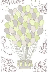 Lemon & Pale Green Hot Air Balloon - Lined Notebook with Margins - 5x8