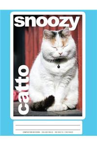 Snoozy Catto Kawaii Cat Composition Book and Notebook