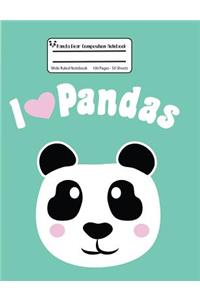 Panda Bear Composition Notebook