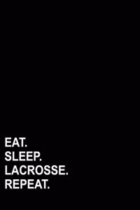 Eat Sleep Lacrosse Repeat: Graph Paper Notebook: 1/2 Inch Squares, Blank Graphing Paper with Borders