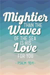 Mightier Than the Waves of the Sea Is His Love for You Psalm 93
