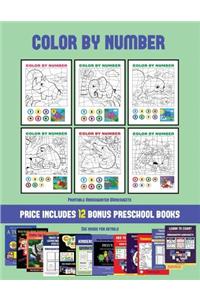 Printable Kindergarten Worksheets (Color by Number)