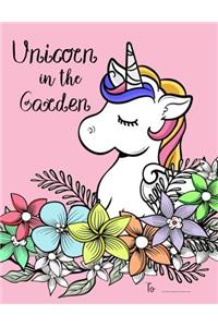 Unicorn in the Garden Journal/Notebook: Fabulous Well-designed Unicorn Lined Book; Perfect Gift for Girls