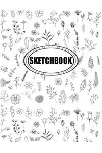 6: Floral Sketchbook: 120 Pages of 8.5 X 11 Blank Paper for Drawing, Doodling or Sketching (Sketchbooks)