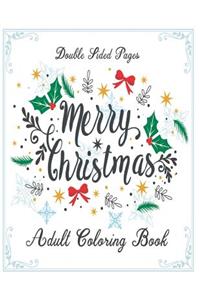 Merry Christmas: Double Sided Pages (Adult Coloring Book)