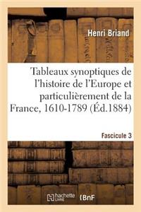 Tableaux Synoptiques de l'Histoire de l'Europe Et Particulièrement de la France, 1610-1789