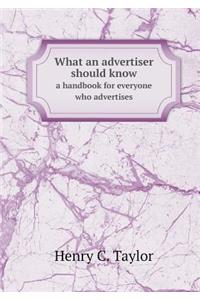 What an Advertiser Should Know a Handbook for Everyone Who Advertises