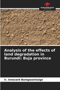 Analysis of the effects of land degradation in Burundi