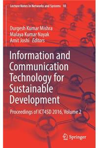 Information and Communication Technology for Sustainable Development