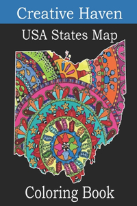 Creative Haven USA States Map Coloring Book