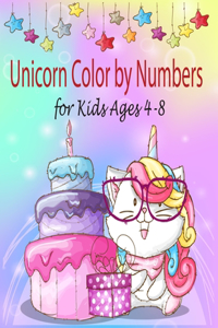 Unicorn Color by Numbers for Kids Ages 4-8