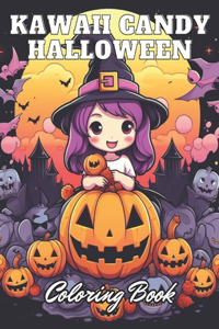 Kawaii Candy Halloween Coloring Book