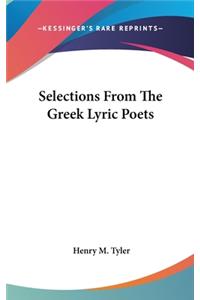 Selections From The Greek Lyric Poets