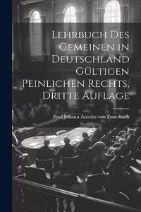 Lehrbuch des Gemeinen in Deutschland Gültigen Peinlichen Rechts, dritte Auflage