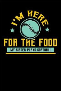 I'm Here For The Food My Sister Plays Softball