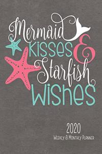 Mermaid Kisses & Starfish Wishes 2020 Weekly & Monthly Planner