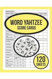 Word Yahtzee Score Cards For Word Yahtzee