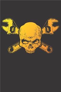 Notebook for car auto mechanic tuner and racer skull fire