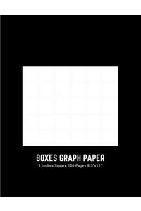 Boxes Graph Paper 1 Inches Square 100 Pages 8.5