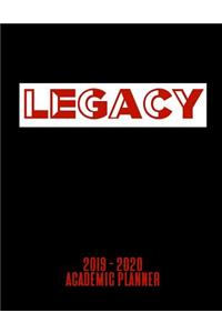 Legacy 2019 - 2020 Academic Planner: An 18 Month Weekly Calendar - July 2019 - December 2020