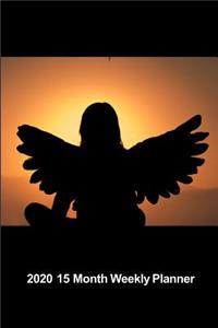 Plan On It 2020 Weekly Calendar Planner - Angel At Dawn Silhouette