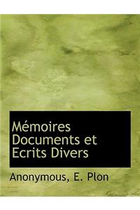 Memoires Documents Et Ecrits Divers