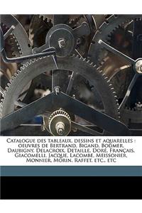 Catalogue des tableaux, dessins et aquarelles