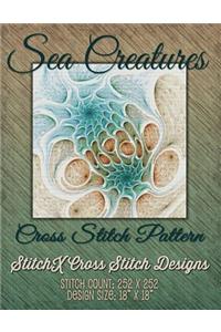 Sea Creatures Fractal Cross Stitch Pattern