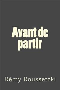 Avant de partir