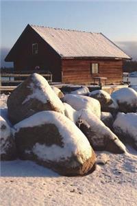 Wooden House in Winter Journal
