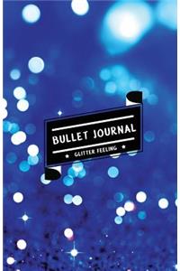 Blue Glitter Bullet Journal: Dotted Grid Journal, 130 Dot Grid Pages, 5.5x8.5, High Inspiring Creative Design Idea