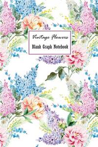 Vintage Flowers Blank Graph Notebook