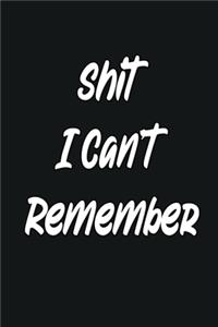 Shit, I Can't Remember