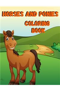 Horses And Ponies Coloring Book