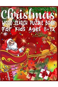 Christmas Word Search Puzzle Book For Kids Ages 8-12