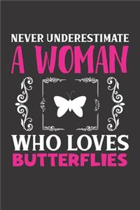 Never Underestimate A Woman Who Loves Butterflies