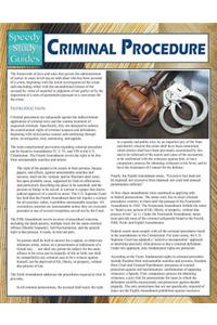 Criminal Procedure (Speedy Study Guides)