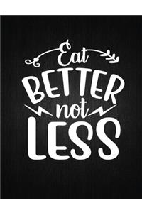 Eat better not less