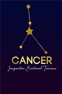 Cancer. Imaginative. Emotional. Tenacious.