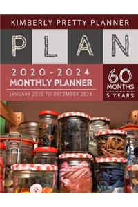 5 year monthly planner 2020-2024