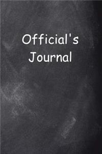 Official's Journal Chalkboard Design