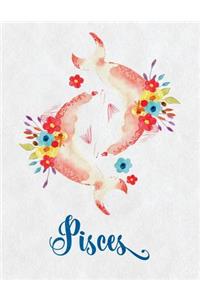Pisces Zodiac Creative Notebook Journal