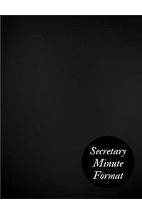 Secretary Minute Format