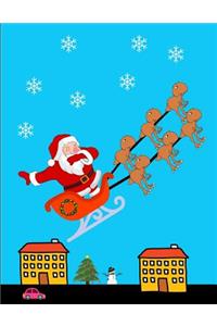 Dabbing Santa Claus T Rex Dinosaurs Christmas Notebook Journal 150 Page College Ruled Pages 8.5 X 11