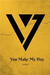 You Make My Day Notebook for Seventeen Kpop Fans